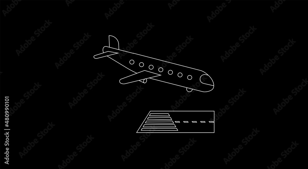 Airplane Arrival vector isolated icon. Emoji illustration. Plane Landing vector emoticon
