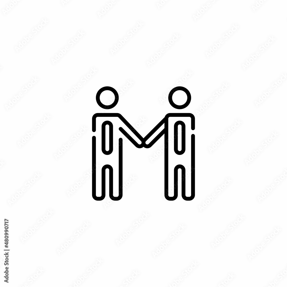 Introduction Negotiation Agreement Hand Shake Outline Icon, Logo, and illustration Introduction Negotiation Agreement Hand Shake Outline Icon, Logo, and illustration