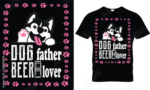 Foto dog father beer lover