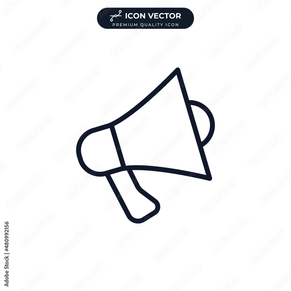 bullhorn megaphone icon symbol template for graphic and web design collection logo vector illustration bullhorn megaphone icon symbol template for graphic and web design collection logo vector illustration