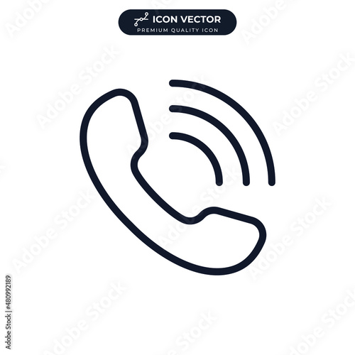 call icon symbol template for graphic and web design collection logo vector illustration