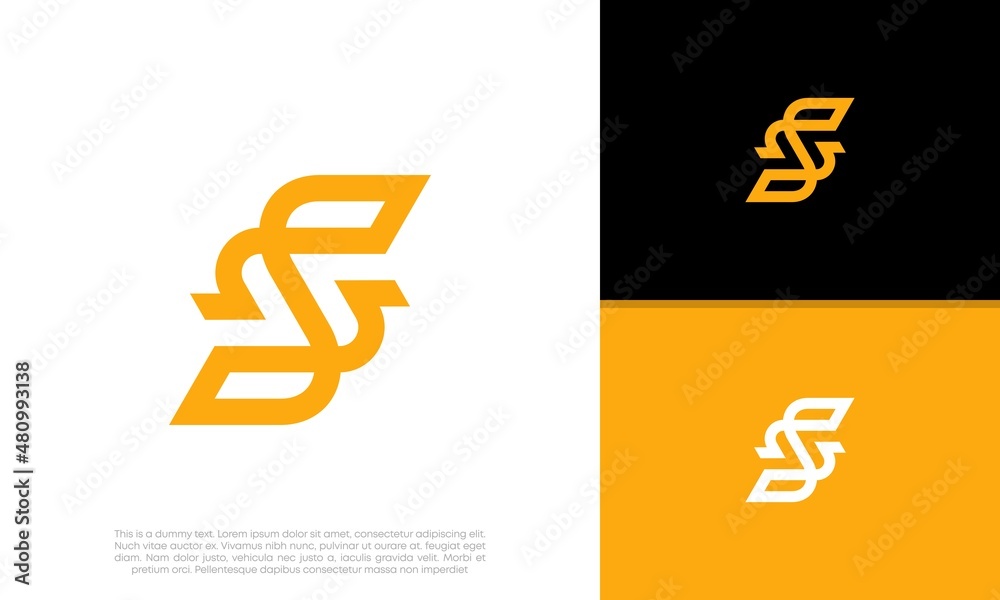 Initials S logo design. Initial Letter Logo. Initials S logo design. Initial Letter Logo.