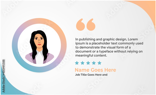 Creative Testimonial banner, Quote , Infographic, Banner Template Editable Vector Illustration