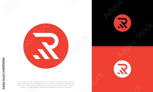Initials R logo design. Initial Letter Logo. 