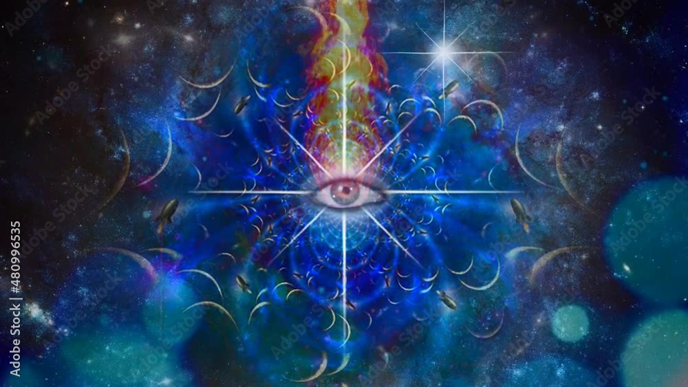 All seeing Eye in flames. Animated video All seeing Eye in flames. Animated video