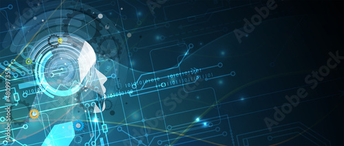 Conceptual technology illustration of artificial intelligence