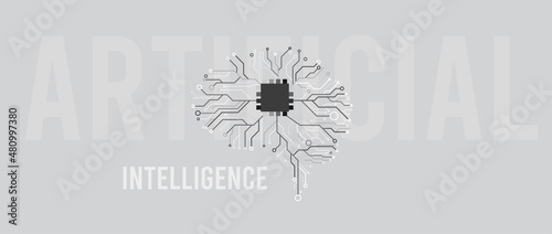 Conceptual technology illustration of artificial intelligence