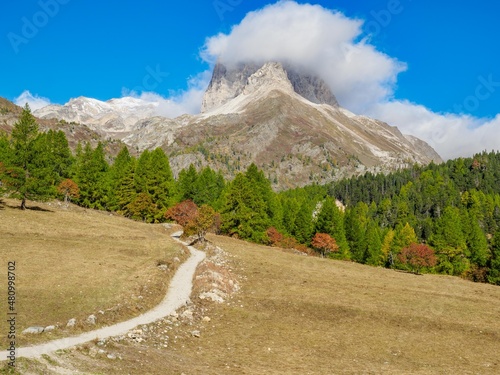 Mount Thabor (3178 m) located in Etroite Valley in Hautes-Alpes, France photo