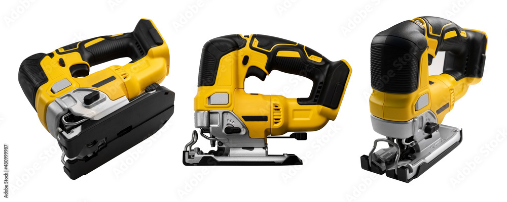 Fototapeta premium electric belt sander isolated on white background