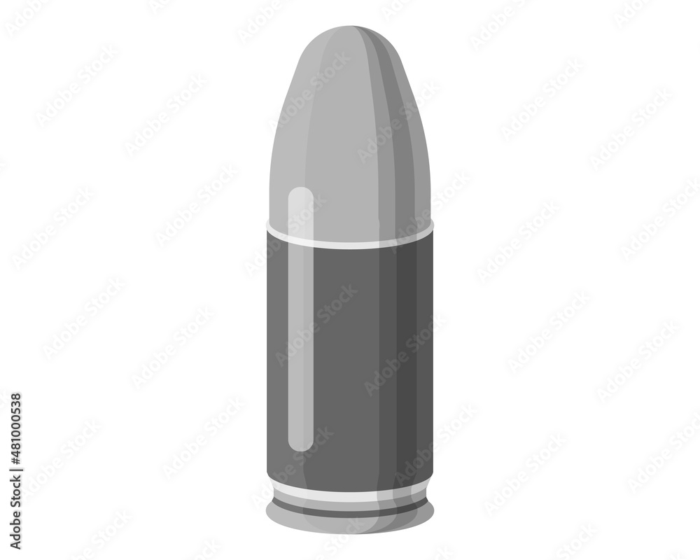 Metal bullet or ammunition for weapons, assault rifle and pistol. Concept of terrorism and war. Metal bullet or ammunition for weapons, assault rifle and pistol. Concept of terrorism and war.