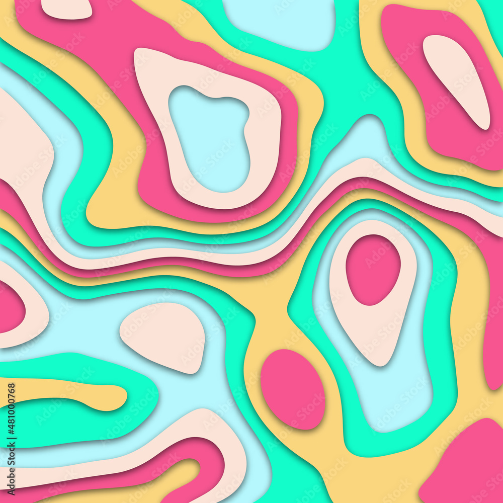 Abstract colorful papercut background design Abstract colorful papercut background design