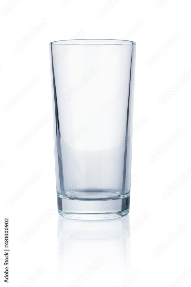 Empty glass close up isolated on white background Empty glass close up isolated on white background