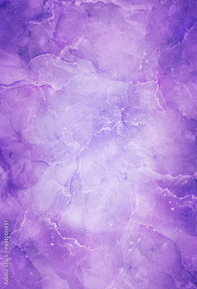 Luxury Paint Mixture In Alcohol Ink Technique Elegance Purple with Slate Blue Colors Background Mixture Of Colors For Wall Art