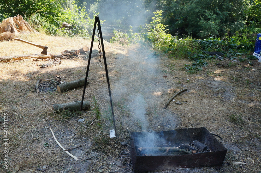 boiling water in a campfire boiling water in a campfire