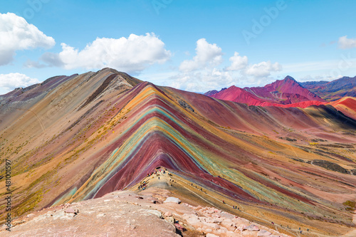 Vinicunca or Winikunka. Also called Montna a de Siete Colores. Mountain in the Andes of Peru