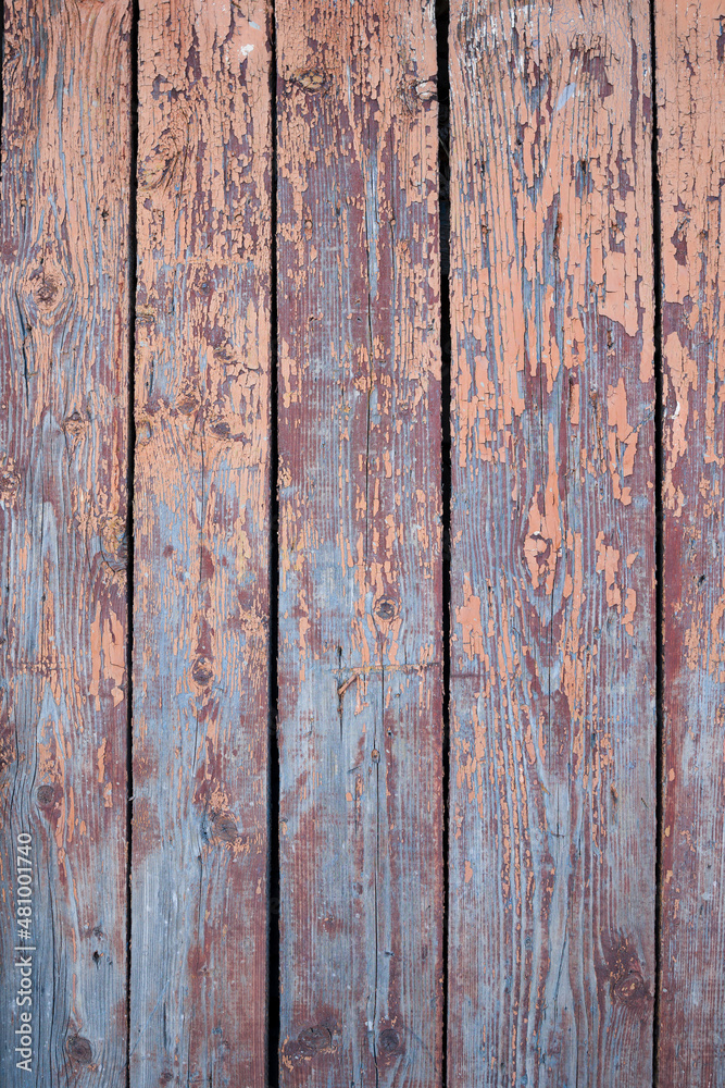 Vertical shot of brown painted rustic  grunge wooden timber texture . Copy space