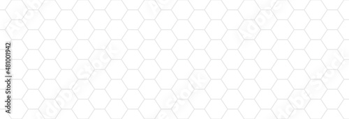 white abstract honeycomb background banner template vector