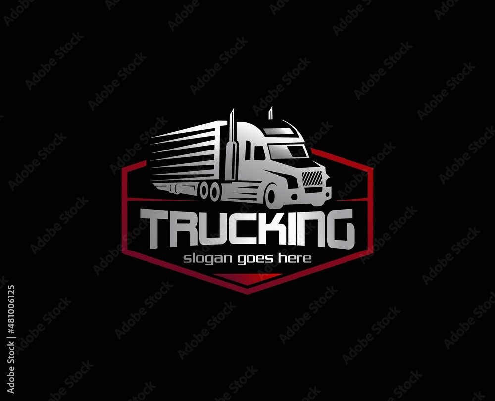 truck logo template vector for cargo, delivery, Express Logistic ...