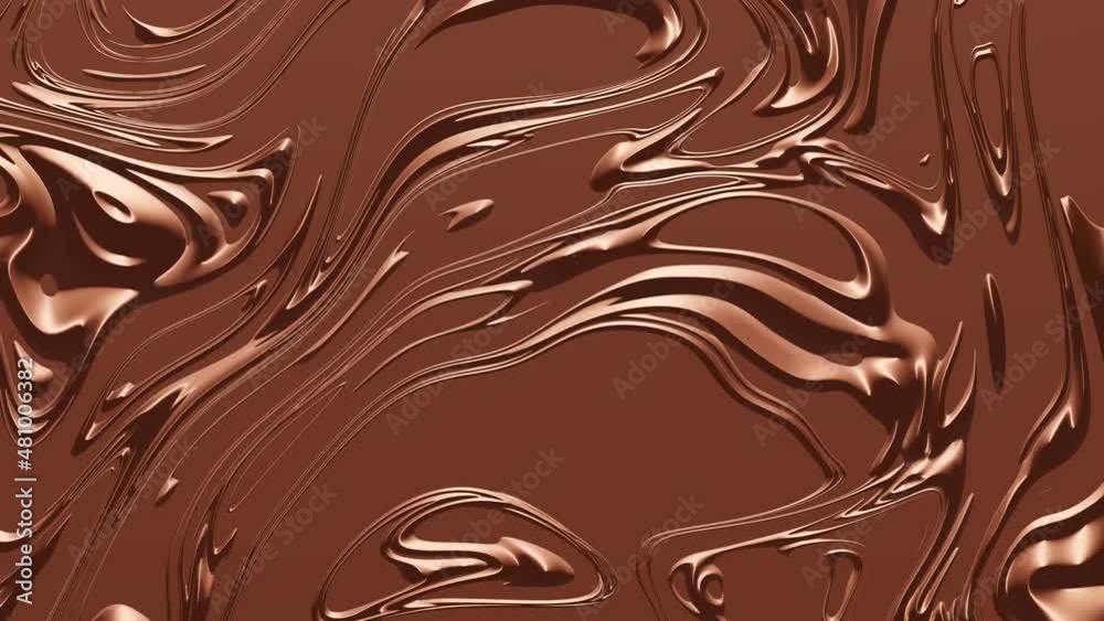 Abstract texture of stirring chocolate. Moving streaks on the surface of brown chocolate. 3D render. Abstract texture of stirring chocolate. Moving streaks on the surface of brown chocolate. 3D render.