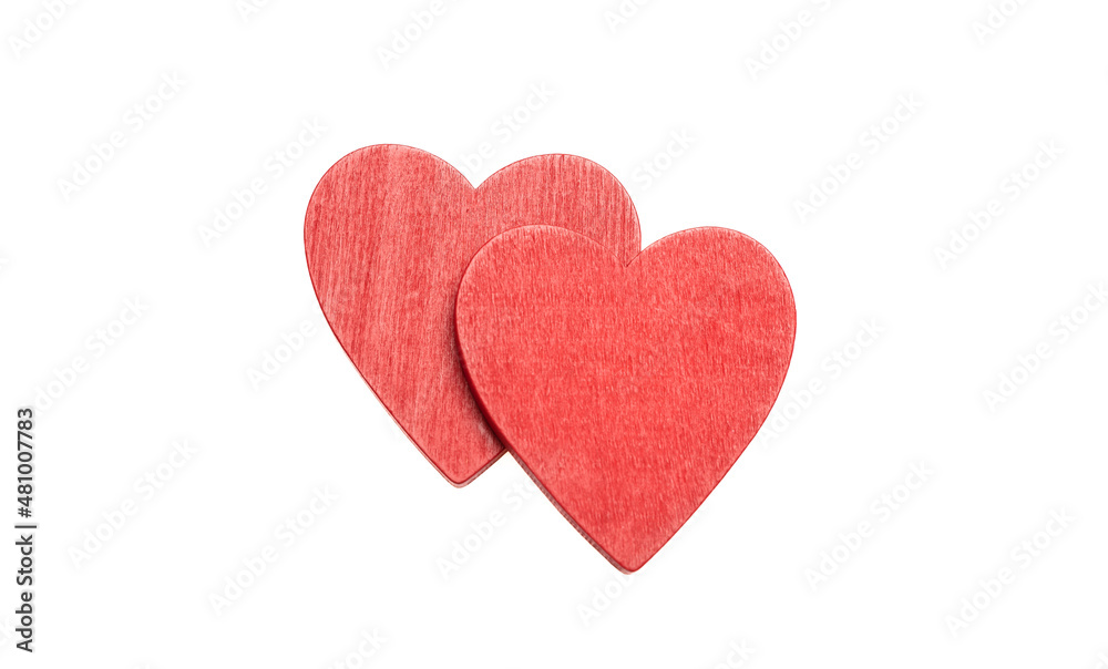 Heart red color isolated on white. Love, Valentine day symbol, design element