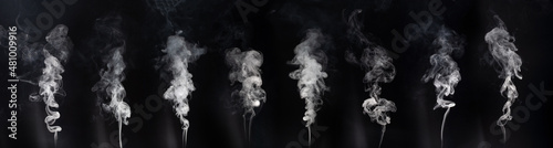 Fotografie, Obraz Abstract smoke on a dark background . Isolated .