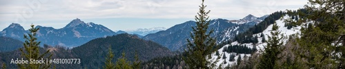 Hiking during early spring in the Bavarian alps