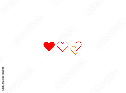 Heart icon Symbol of Love Icon flat style modern design