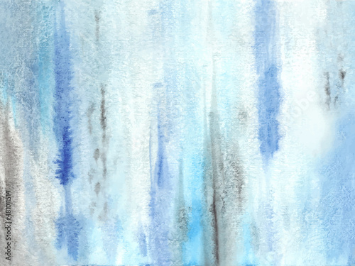 Blue and Gray Grunge Watercolor Strokes Background