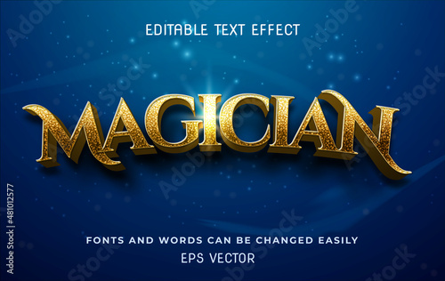 Magician 3d editable text effect