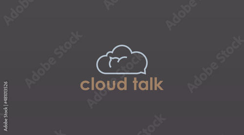 Simple and Modern Logo Design Concept of Chat and Talk Logo Vector