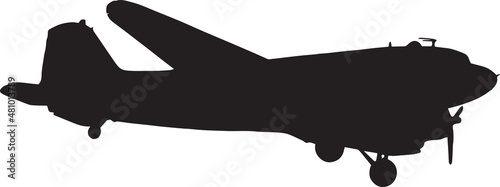 Платно C-47 / DC-3 silhouette