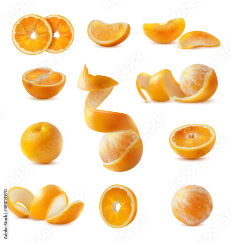 Realistic Oranges Set