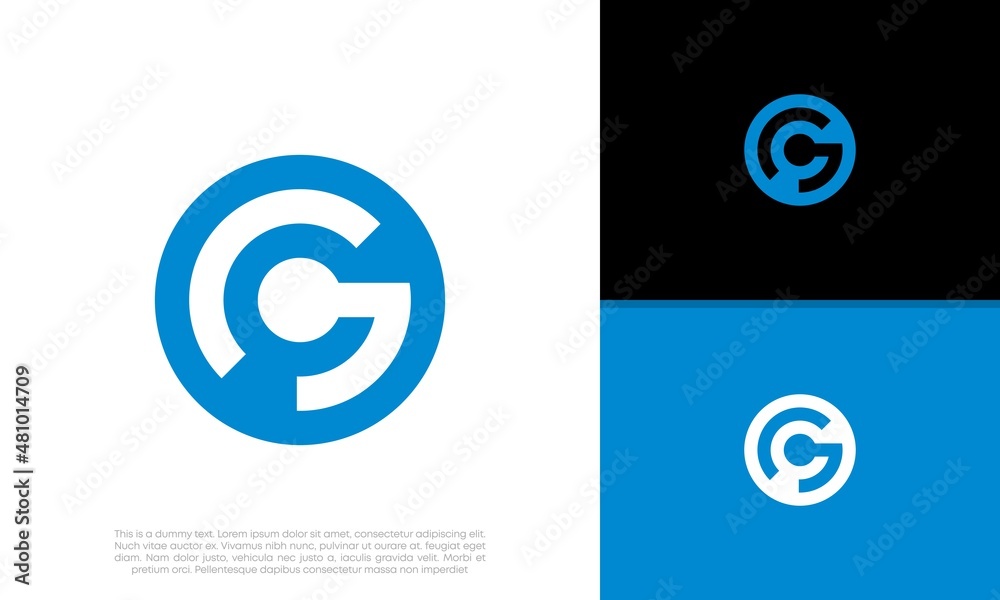 Initials GC. CG. G logo design. Initial Letter Logo.