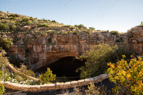 Entrance to the famous Carlsbad Caverns in New Mexico photo