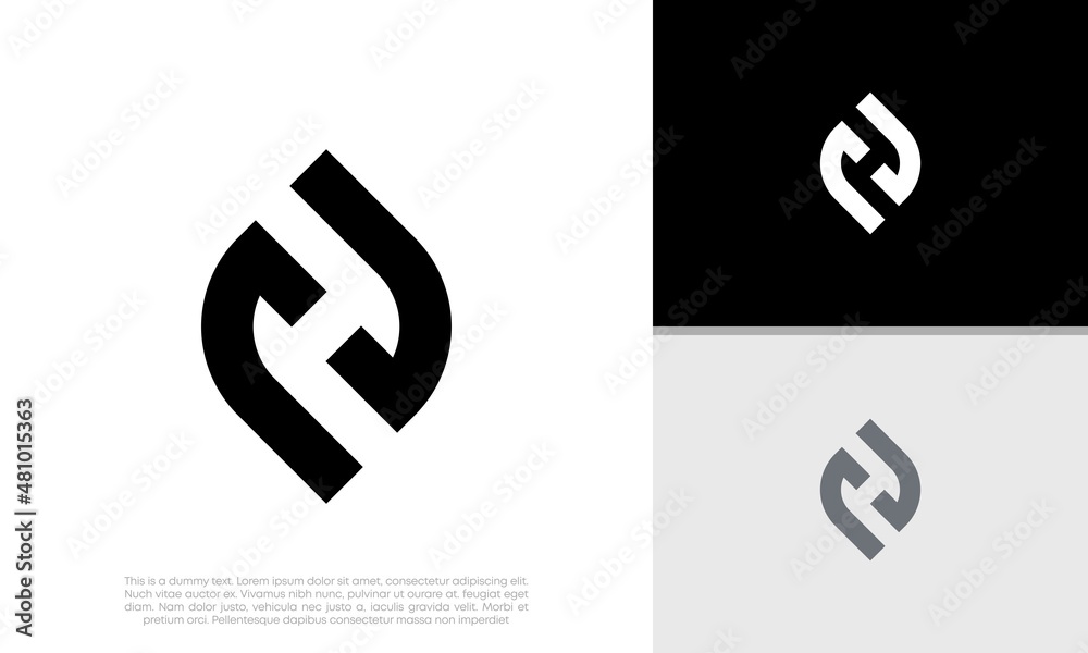 Initials H logo design. Initial Letter Logo. Initials H logo design. Initial Letter Logo.
