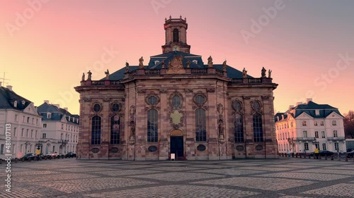 Most famous church in Saarbruecken Germany called Ludwigskirche photo