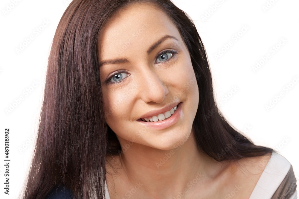 Beautiful smile young girl with smooth hair Beautiful smile young girl with smooth hair