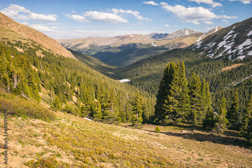 Valley view in the Rocky Mountains, Colorado