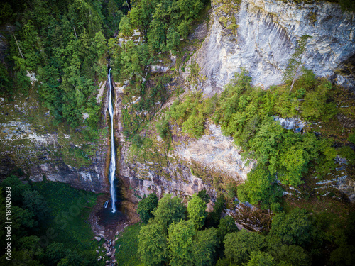 Waterfall Skakavac in Perucica Rainforest in National park Sutjeska, Bosna and Hercegovina