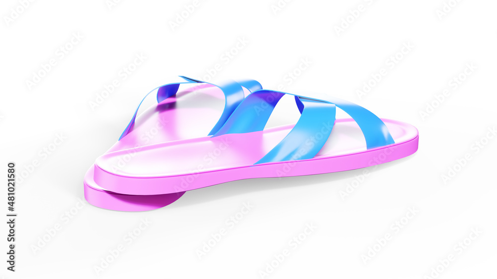 3d render of flip flops over white background 3d render of flip flops over white background