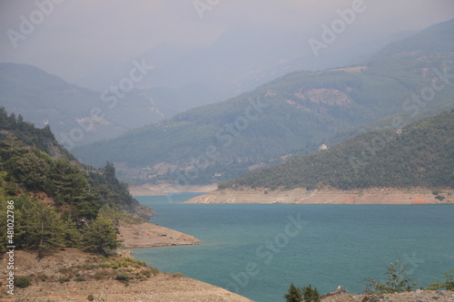 Staudamm Alanya, Berge, Wolken