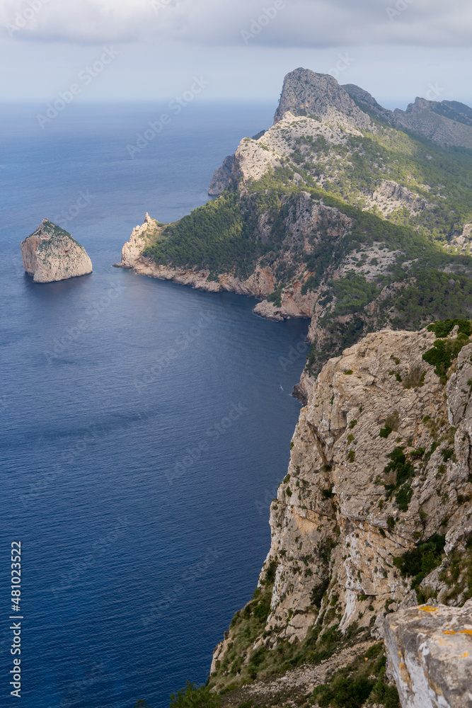 view of the coast of the region sea of Mallorca