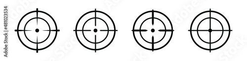 Aim icon. Target icon. Shooting mark. Aiming vector sign. Target goal icon, focus marketing aim.