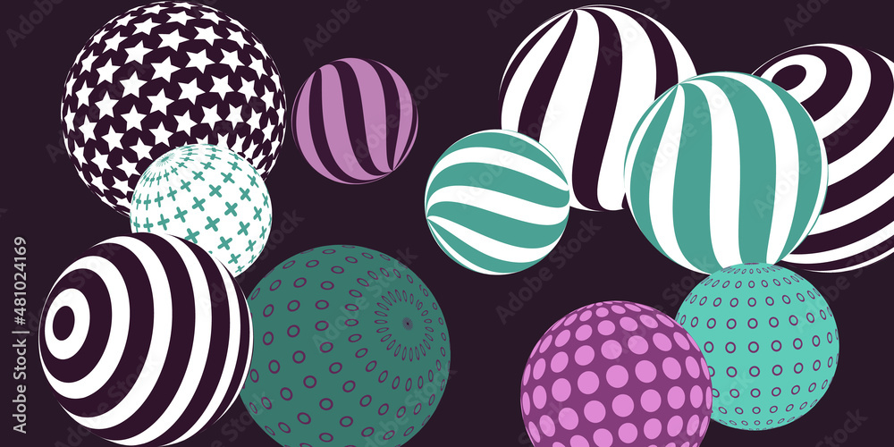 Retro 3d illustration abstract balls, great design for any purposes. Retro 3d illustration abstract balls, great design for any purposes.