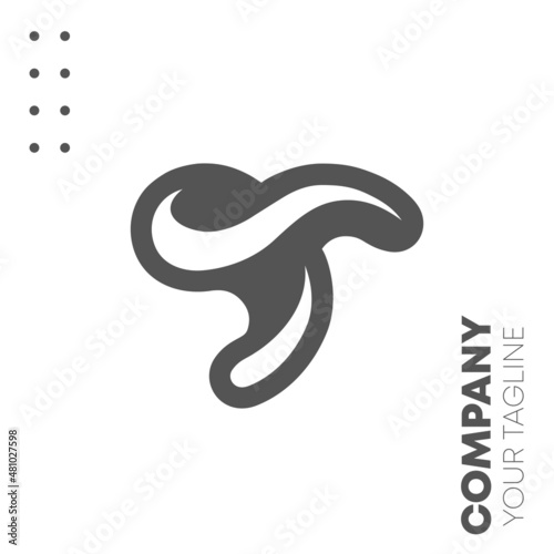 Letter T Minimalistic Logo Design Template