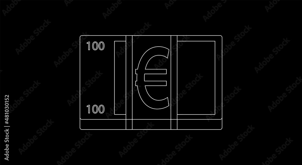 Euro Banknote vector isolated icon. Euro Banknote emoji illustration. Euro Banknote vector isolated emoticon