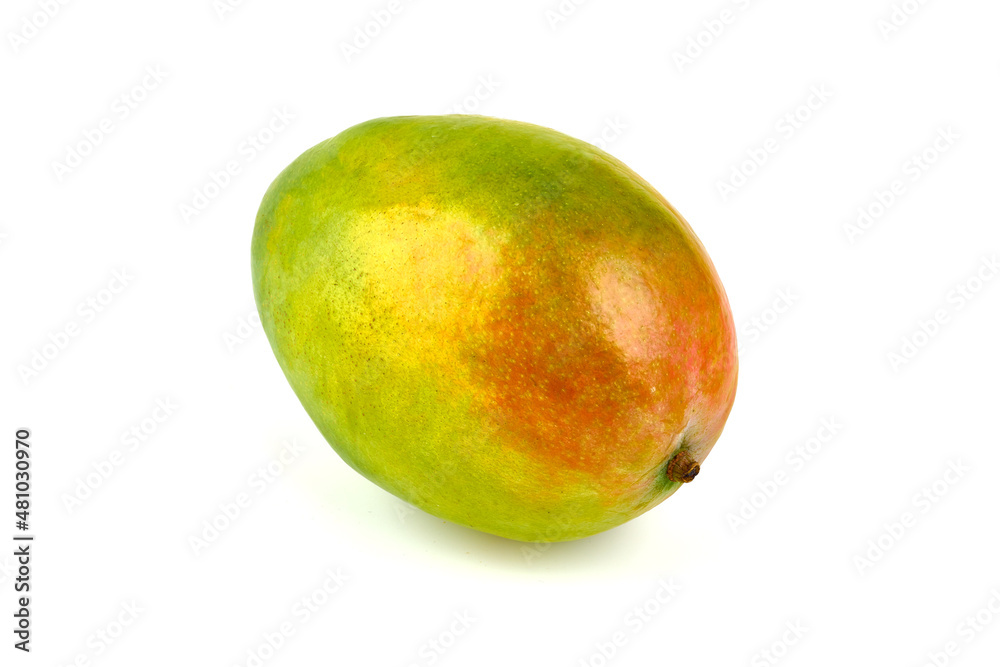 Juicy ripe Mango fruit, close-up, isolated on white background. Juicy ripe Mango fruit, close-up, isolated on white background.