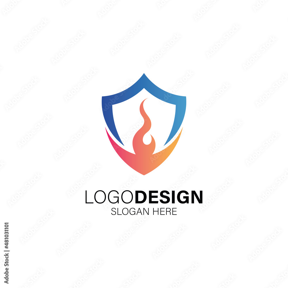 shield for air conditioning and refrigerator logo design shield for air conditioning and refrigerator logo design