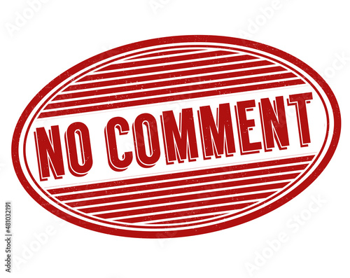 No comment grunge rubber stamp