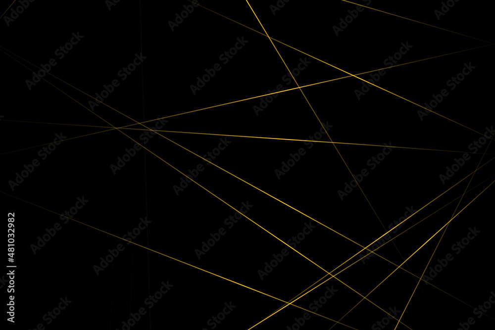 Fototapeta premium Abstract black with gold lines, triangles background modern design. Vector illustration EPS 10.